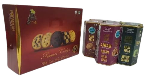 Cookies Packaging Boxes - Corrugated Paper, 100 Gsm, 250 Gm Capacity , Multi Color Design For Vibrant And Attractive Cookie Presentation