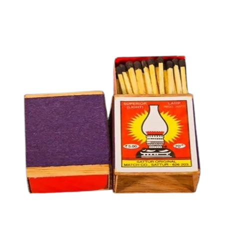 Light Tekka Match Boxes - Wooden Material, 49x35x12 mm Size | Brown Match Head Color, Ideal for Home Use