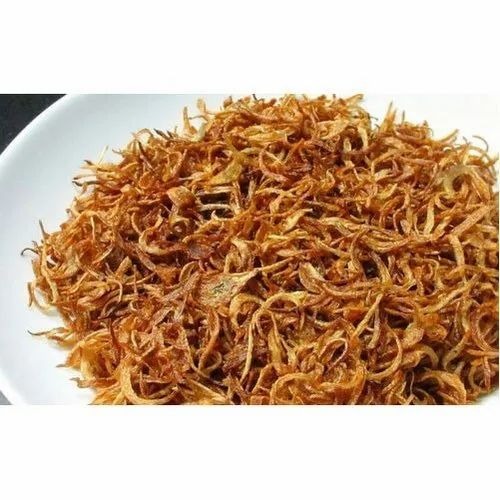 Loose Fried Onion Flakes - Brown, No Preservatives | Dried Texture, 6 Month Shelf Life