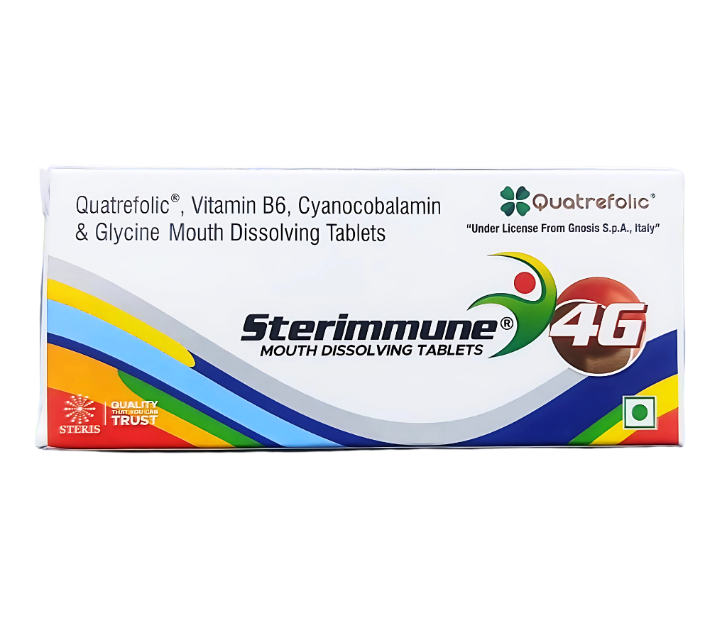 Quatrefolic with Vitamin B6, Cyanocobalamin & Glycine - Advanced Mouth-Dissolving Tablets, Fast-Acting Formula for Energy and Nerve Health Support
