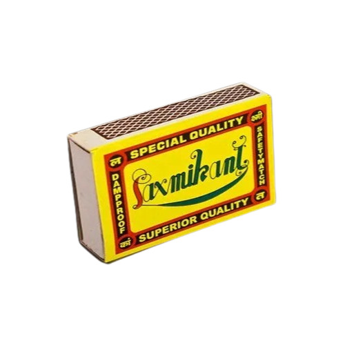Standard Match Box - 49x35x12 mm Size, Wooden Material with Brown Match Heads | Ideal for Home, Lighting and Smoking Use
