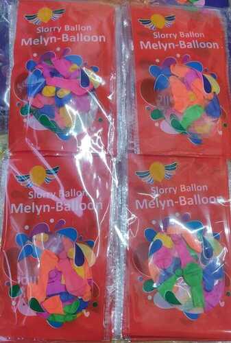 Water Balloon - Rubber, Multicolored, Plain Pattern | Eco-Friendly, Non-Toxic, Attractive Design, Uses Normal Air, Suitable for Snacks and Play
