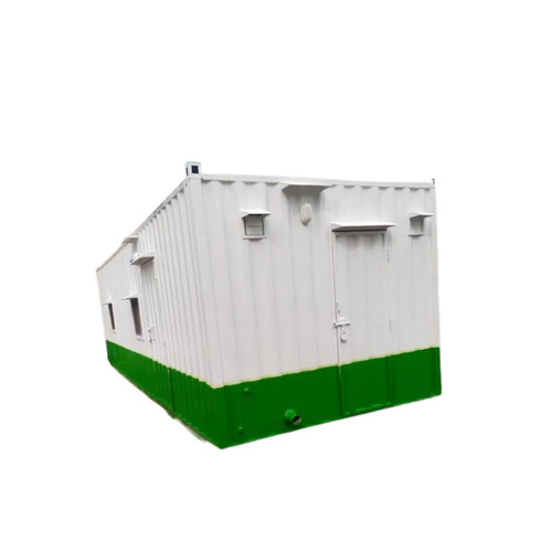 White And Green Portable Site Office Container