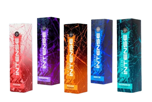 Perfume Packaging Box - 350 GSM Kraft Paper, Multi Color Printed Rectangular Design | Eco-Friendly Disposable Solution