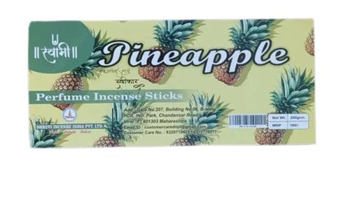 Pineapple Incense Sticks - Bamboo Material, 22 cm Length, Green Color | Easy to Clean, Eco-Friendly, 20 Minutes Burning Time, 12 Months Shelf Life, Indian Style