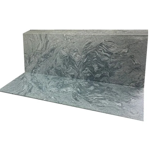 Polished Iskon White Granite Slab - 18mm Thickness Elegant White Base with Subtle Grey Veining Durable and Scratch-Resistant Surface Heat and Stain-Resistant for High-End Applications