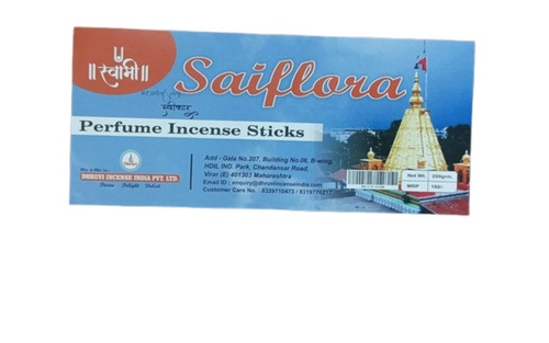 Sanchafa Perfume Incense Sticks - Bamboo, 22 cm Length, Black Color | Eco-Friendly, Straight Burning, Indian Religious Use, 20 Minutes Burning Time