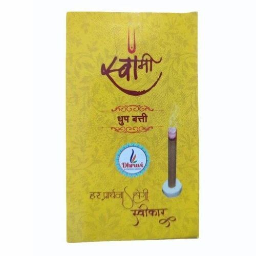 Swami Chandan Incense Dhoop Sticks - Wood Material, Black Color, 30 Minutes Burning Time | Easy to Clean, Eco-Friendly, Indian Sandalwood Fragrance
