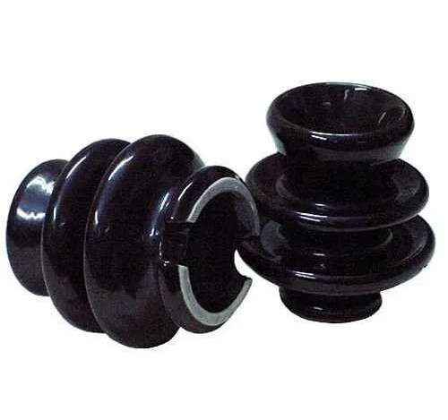 11 KV Pin Insulator - 5 KN Mechanical Strength, Smooth Black Porcelain | Compact Design, Weather-Resistant for Reliable Power Transmission