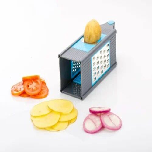 4 In 1 Slicer And Grater - Plastic, Multicolor | Ideal for Canteen, Hotel, Restaurants, Custom Size, Durable Design