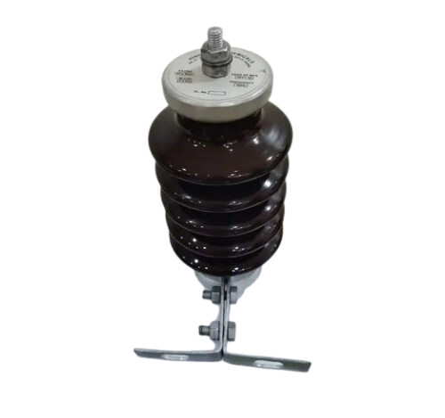 Lightning Arrester - Porcelain Material, Single Phase 9kv 5ka Max Discharge Current, 1kn Mechanical Strength | Protects Electrical Equipment From Lightning Strikes And Voltage Spikes, Safe Energy Dissipation
