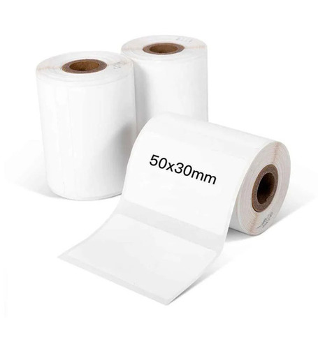 Barcode Label Stickers - Eco-Friendly White Rectangle Stickers | Adhesive, Ideal for Labelling, Plain Pattern, Designed for Barcode Applications