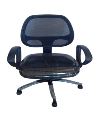 Modern Mesh Office Chair - Durable Iron Frame, Armrest Included, Black Color | Easy to Clean, No Assembly Required, 1 Year Warranty