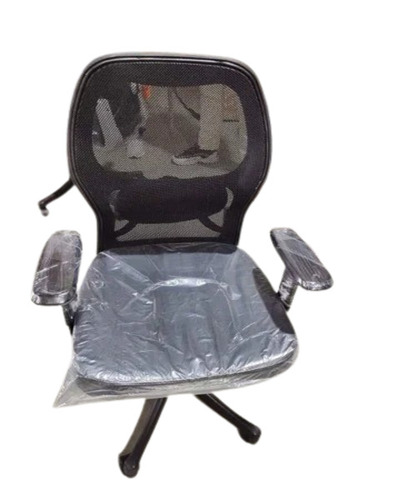 Comfortable Executive Chair - Steel Frame, 19x20 Inches, Black Fabric | Durable, Easy to Clean, Hygienic, Rust Proof, No Assembly Required