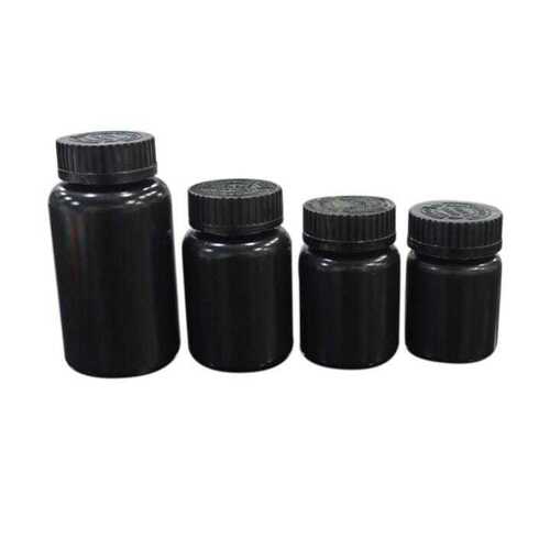 HDPE Black Capsule Bottles - Eco-Friendly Plastic, Oval Shape, Easy Open End | Durable for Pharmaceutical Use, New Condition