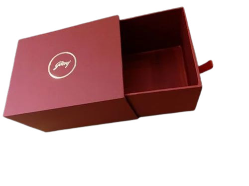 Mdf Gift Packaging Box - MDF Material, 6.75 X 4.5 X 4 Inch, Glossy Red Color | Customized Surface Texture for Unique Gifting Experience