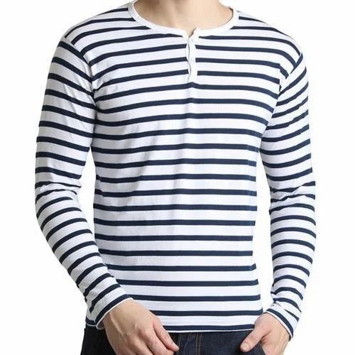 Mens T-Shirt - Cotton Customized Size Various Colors - Designer Long Sleeve O-Neck for Casual Wear