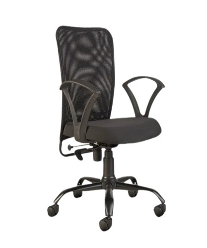Mesh Medium Back Office Chair - Fabric & Steel 19x20 Inches | Modern Design Durable & Hygienic Easy to Clean 1-Year Warranty