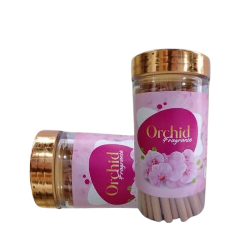 Orchid Dhoop Stick - Wood, 4 Inch Length | Brown Color, 35 Minutes Burning Time, Eco-Friendly, Easy to Clean, Religious Usage, Fragrance of Orchid