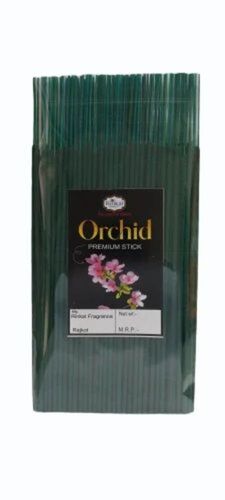 Orchid Floral Incense Sticks - Bamboo Stick, 22.5 cm Length, Green Color | Fragrance: Orchid, Easy to Clean, Eco-Friendly, 30 Minutes Burning Time