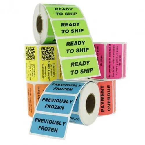Pre-Printed Labels - Eco-Friendly Multi-Color Paper, Matte & Glossy Finish | Durable Rectangle Shape for Effective Labelling