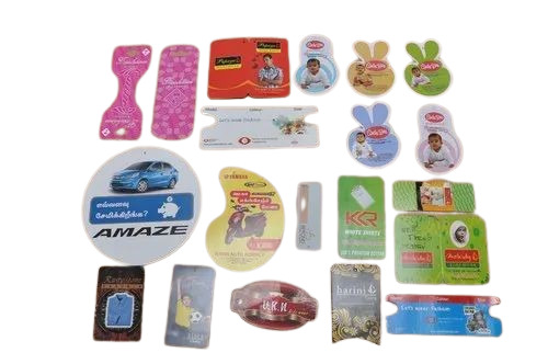 Printed Gift Tags - Cardboard Material, Multicolor Design, Various Shapes: Square, Rectangle, Circle, Triangle | Thickness Up to 500 Gsm, Ideal for Garments