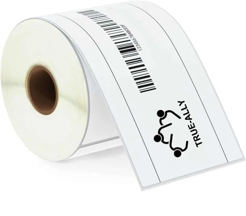 Shipping Label Stickers - Paper Material, Rectangle Shape, White Color | Eco-Friendly, Adhesive Backing, Ideal for Labelling