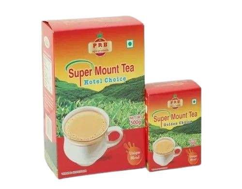 Tea Packaging Box - Virgin Kraft Paper, 8 X 6 X 2 Inches, Multi Color, Rectangular Shape, Biodegradable Laminated Coating, 5 - 10 Kg Capacity