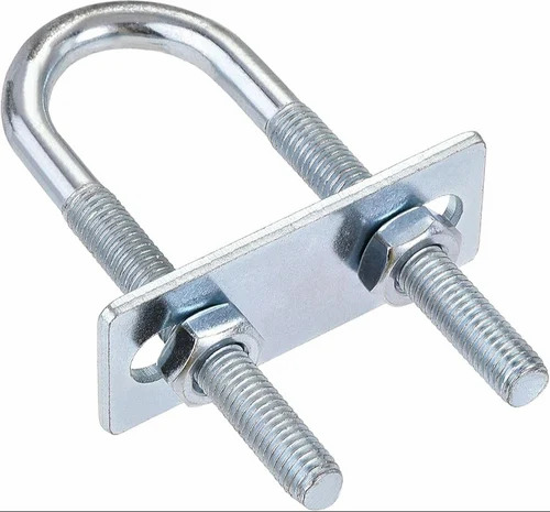 U Bolt - 90mm Length, 3 Inch Width, Silver Color | Durable, Very Good Quality, Fine Finished, Round Head Type, Tempered, Plated Surface Treatment for Truck Usage