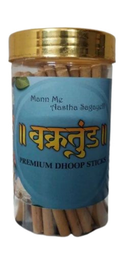 Vakratund Premium Dhoop Stick - Brown Wood Incense Sticks, 4 Inch Length | Eco-Friendly, Easy to Clean, 35 Minutes Burning Time, 12 Months Shelf Life