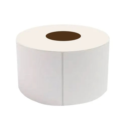 White Label Plain Sticker - Eco-Friendly Adhesive, Solvent Adhesive, Rectangle Shape, Ideal for Product Labeling
