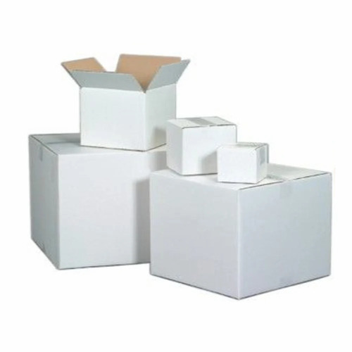 Kraft And Duplex White Boxes - 3, 5, 7 Ply Rectangular Packaging | White Color, 50 Boxes Per Bundle, Ideal for Versatile Packaging Solutions