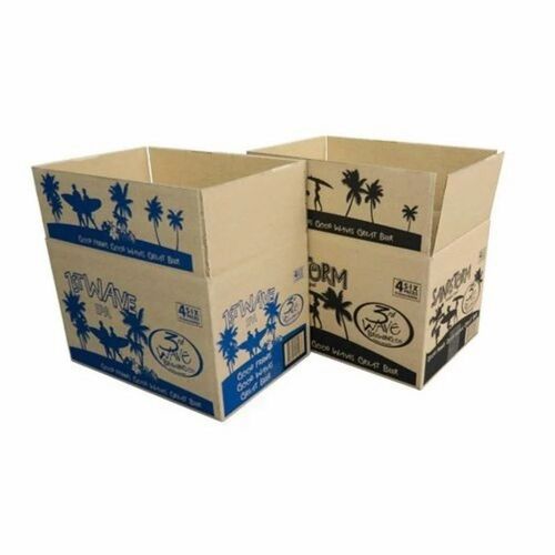 Kraft Printed Corrugated Boxes - 3, 5, 7 Ply | Brown Rectangular Packaging for Apparel, Electronics, Food, Gifts & Crafts