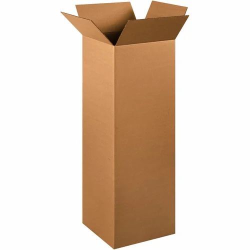 Tall Corrugated Boxes - Kraft Paper, 3 - 7 Ply, 1 - 3 mm Thickness, Rectangular Shape, Plain Brown for Beverage Packaging | Durable and Versatile
