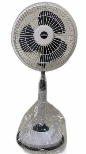 12 Inch Bullet Fan - Plastic Blades 3 Blade Design White Color 60 Watt Power | Long Lasting 1-Year Warranty Stand Fan