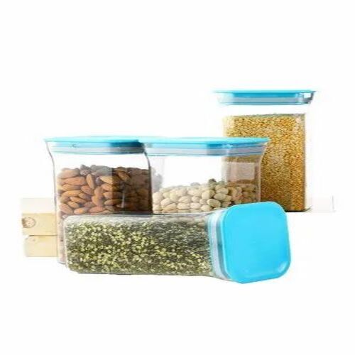 Plastic Flood Container Set - 250 Gm Capacity, Eco-Friendly Transparent Design | Set of 4 Pieces