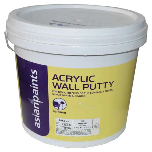 Acrylic Wall Putty - 20 kg , High Gloss White Liquid with 100% Purity and Weather Resistance