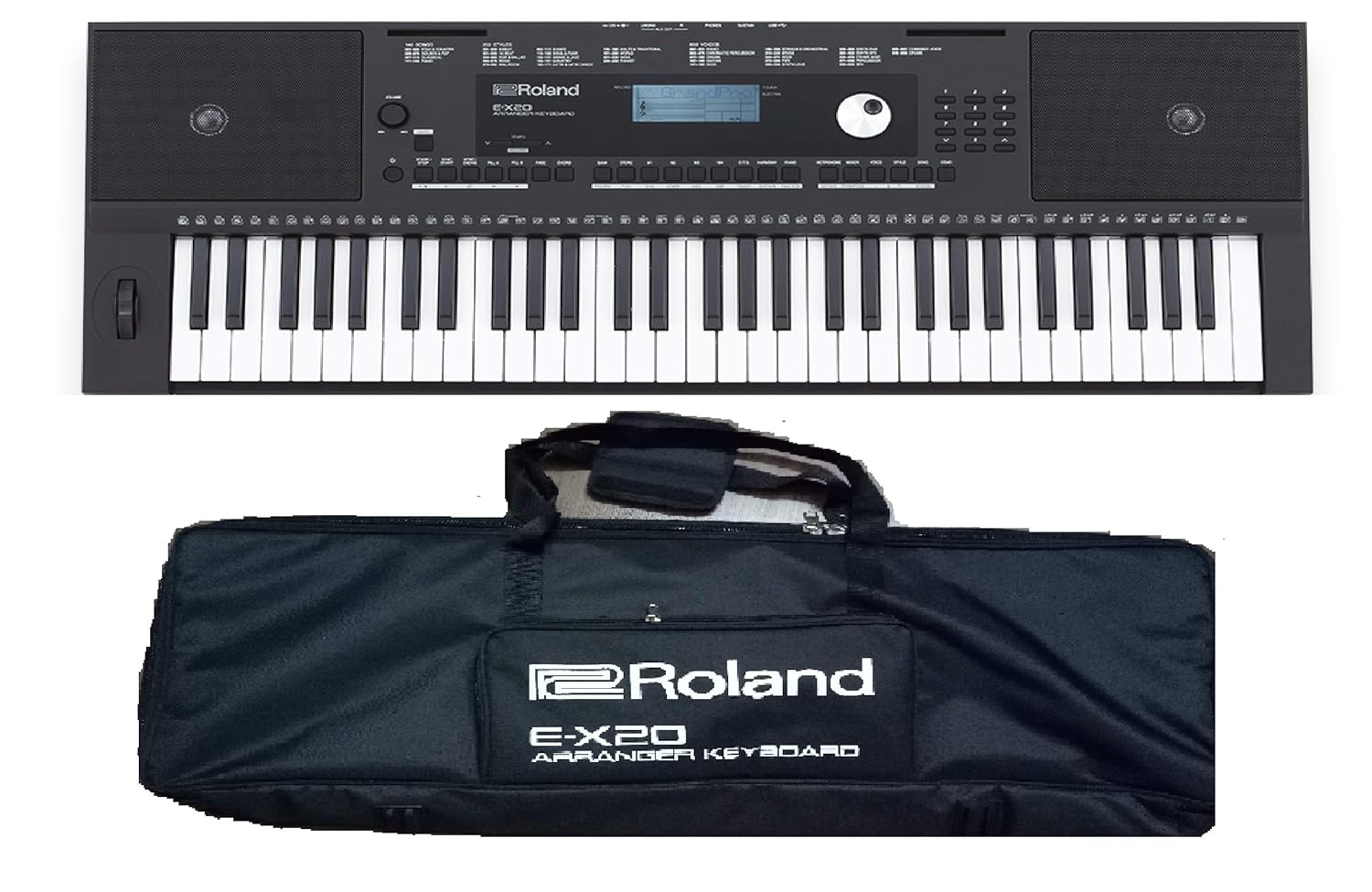 Authentic E-X20 Arranger Keyboard With Carry Bag - 88, Black