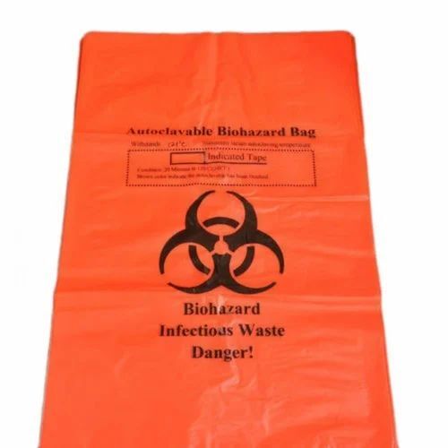 Autoclavable Biohazard Bag - Biodegradable Material, Customized Size, Multicolor with Printed Patterns | Capacity Options: 10kg, 15kg, 20kg