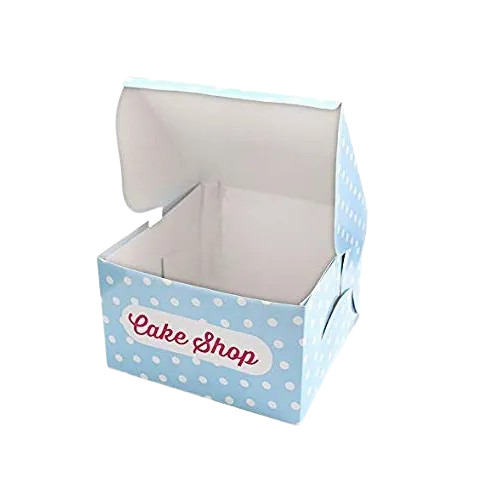 Cake Packaging Box - 3 Ply Duplex Sheet Rectangular Shape Multi-Color Printed Design