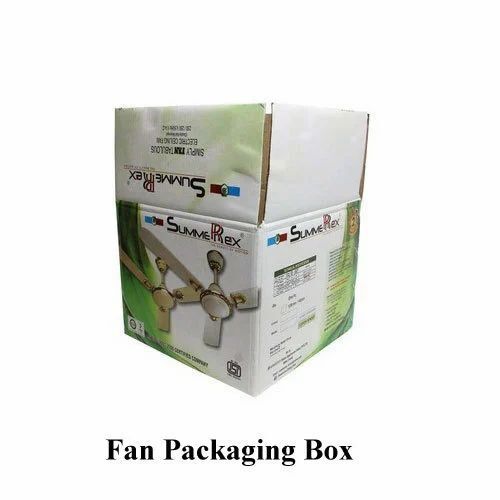 Electrical Fan Packaging Box - Cardboard Material, Multi Color Design | Printed for Eye-Catching Presentation and Secure Shipping