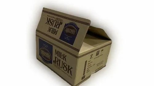 Food Grade Packaging Box - Cardboard, 0-5mm Thickness | Brown Color, Printed Pattern