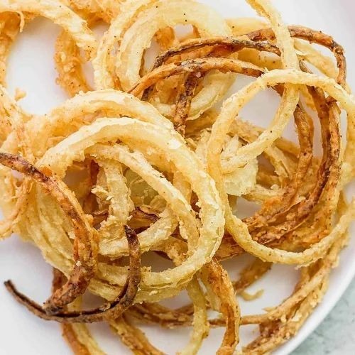 Fresh Fried Onion - 1 kg A Grade Fresh Onion, 25 mm Sliced Whole Style | Frozen Food, 6 Months Shelf Life, Plastic Bag Packaging