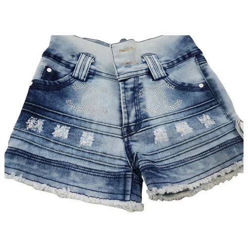 Girl Designer Shorts - Soft Fabric, Blue Color, Printed Pattern | Comfortable Fit, Breathable Material, Elastic Waistband, Fun Designs, Quick-Drying, Playful Embellishments, Versatile Wear