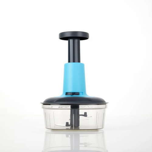 Hand Push Vegetable Chopper - Plastic, 750 mL, 4 Blades | Multicolor, Customize Size, Transparent Design for Effortless Vegetable Preparation