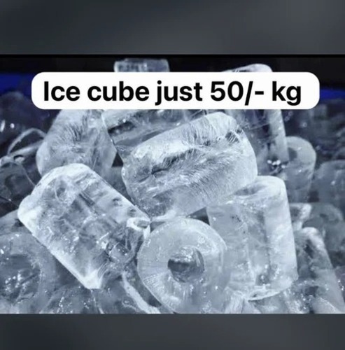 Ice Cube - 1 Kg Plastic Bag, Tasteless Water Drinking Ice Cubes for Refreshing Hydration