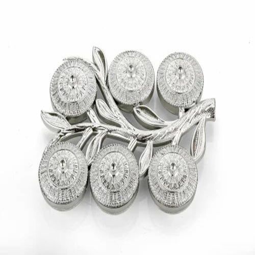 Plastic Mukhwas Box - Plastic, 11 Inch Height, Large Rectangular Shape, Silver Color | Customize Size Available, Set of 6 Pieces