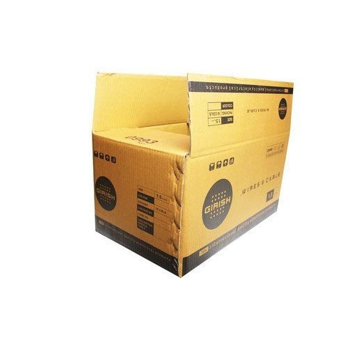 Printed Carton Box - Paper Material, Customized Design, Brown Color | Ideal for Wires and Cables Packaging