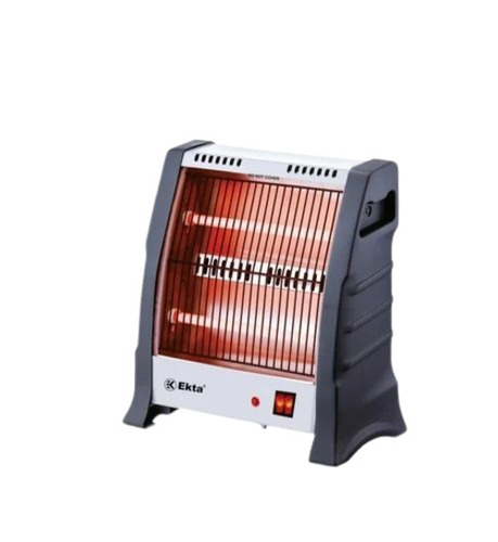 Quartz Heater Rh-Q2 - 800 Watt, 220 Volt | Black Color, Long Lasting, Shock Proof, Box Packaging, 2 Heating Elements, 1 Year Warranty