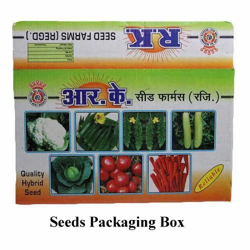 Seeds Packaging Box - Cardboard, Multi Color | Designed for Vegetable Seeds with Printed Artwork